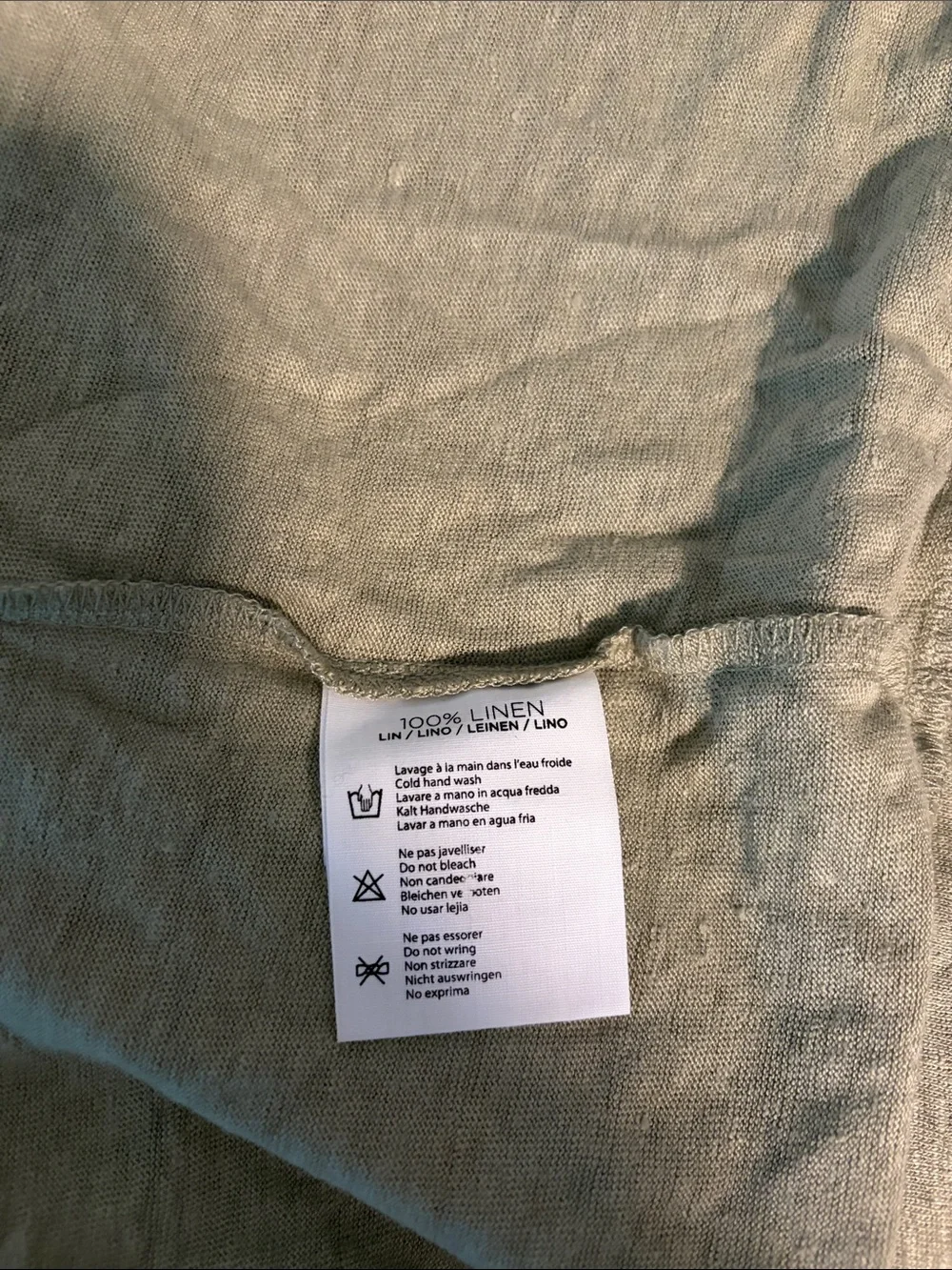 Notshy Cashmere Green Beaded Linen Open Front Cardigan Size Large